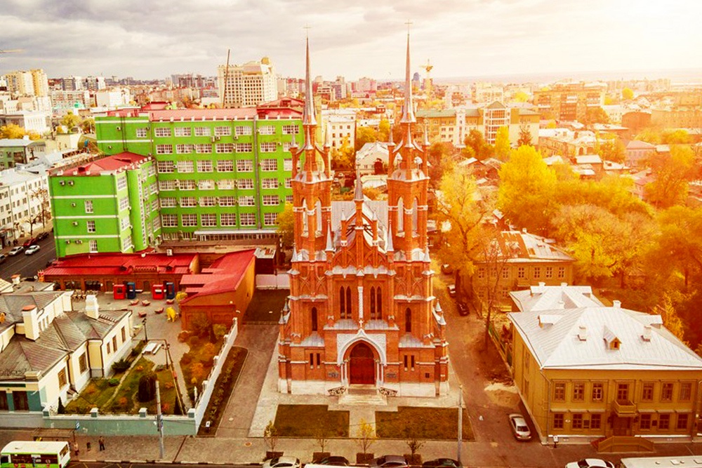 красивейший самарский костел - Храм Пресвятого Сердца