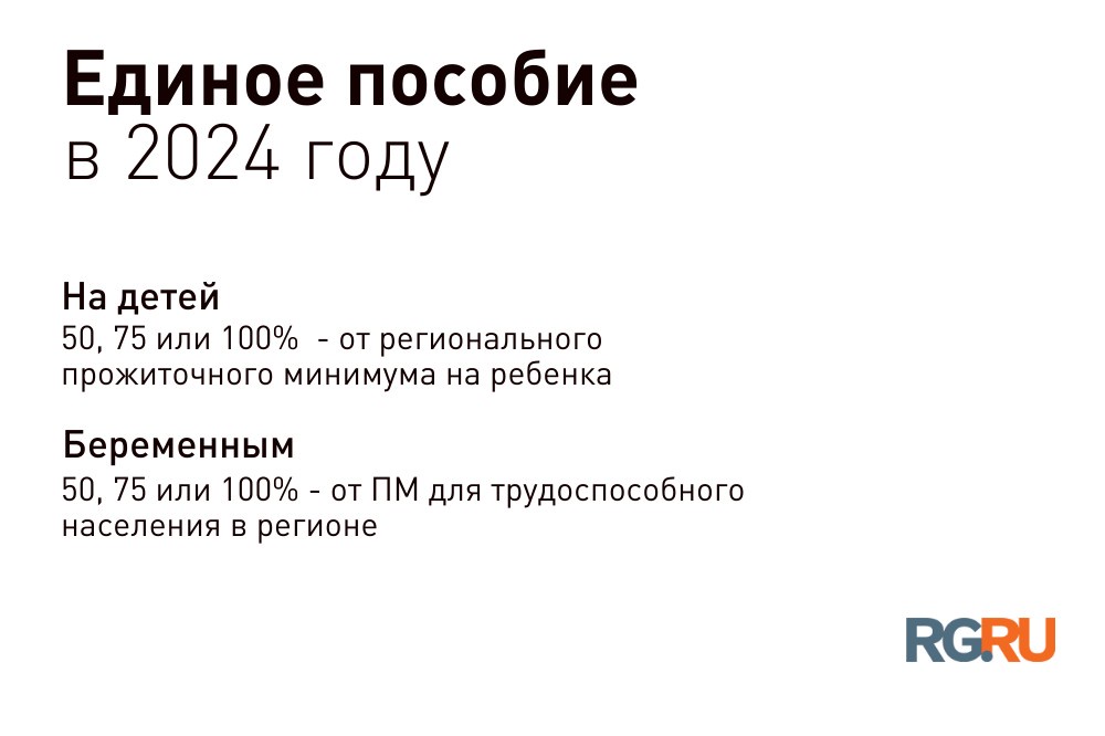 Размер Единого пособия на детей в 2024 году 