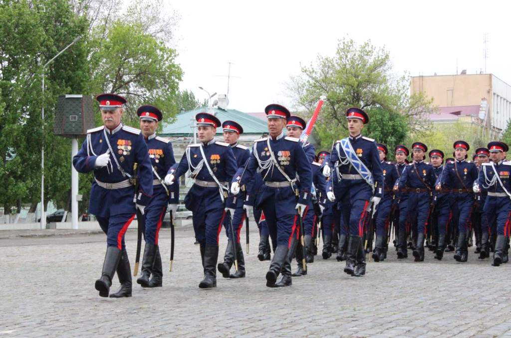 Донские казаки на параде в Москве 2021